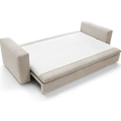 Garnero Arredamenti Divani Letto|Divani Letto-Divano letto 3 posti 244x95cm velluto a coste beige Restful Velluto a Coste Poso Beige