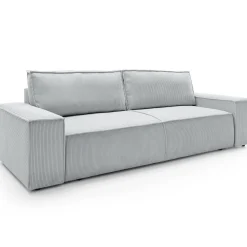 Garnero Arredamenti Divani Letto|Divani Letto-Divano letto 3 posti 257x106cm velluto a coste grigio chiaro Snuggle Velluto a Coste Poso Grigio