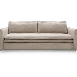 Garnero Arredamenti Divani Letto|Divani Letto-Divano letto 3 posti 229x103cm velluto a coste tortora Softure