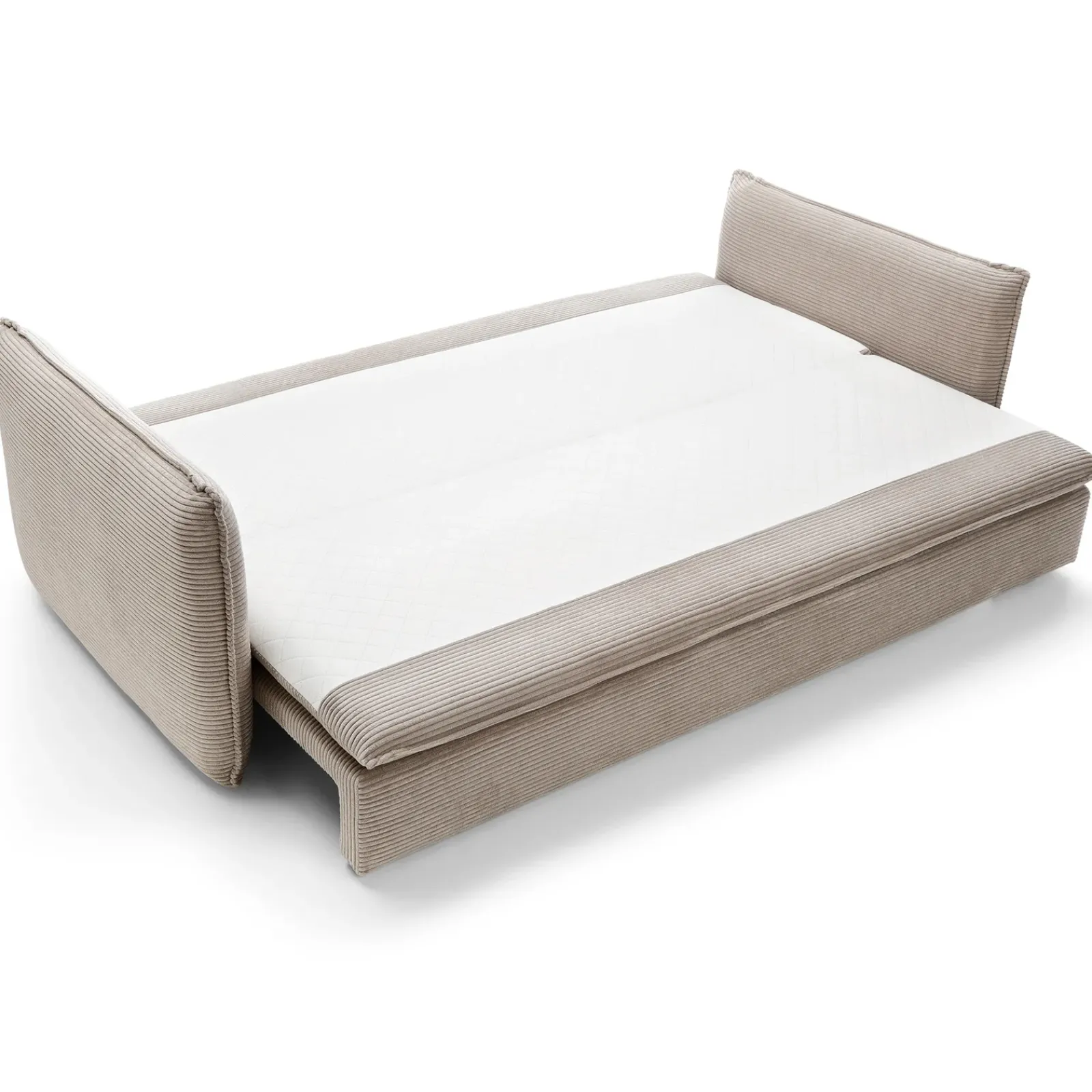 Garnero Arredamenti Divani Letto|Divani Letto-Divano letto 3 posti 229x103cm velluto a coste tortora Softure