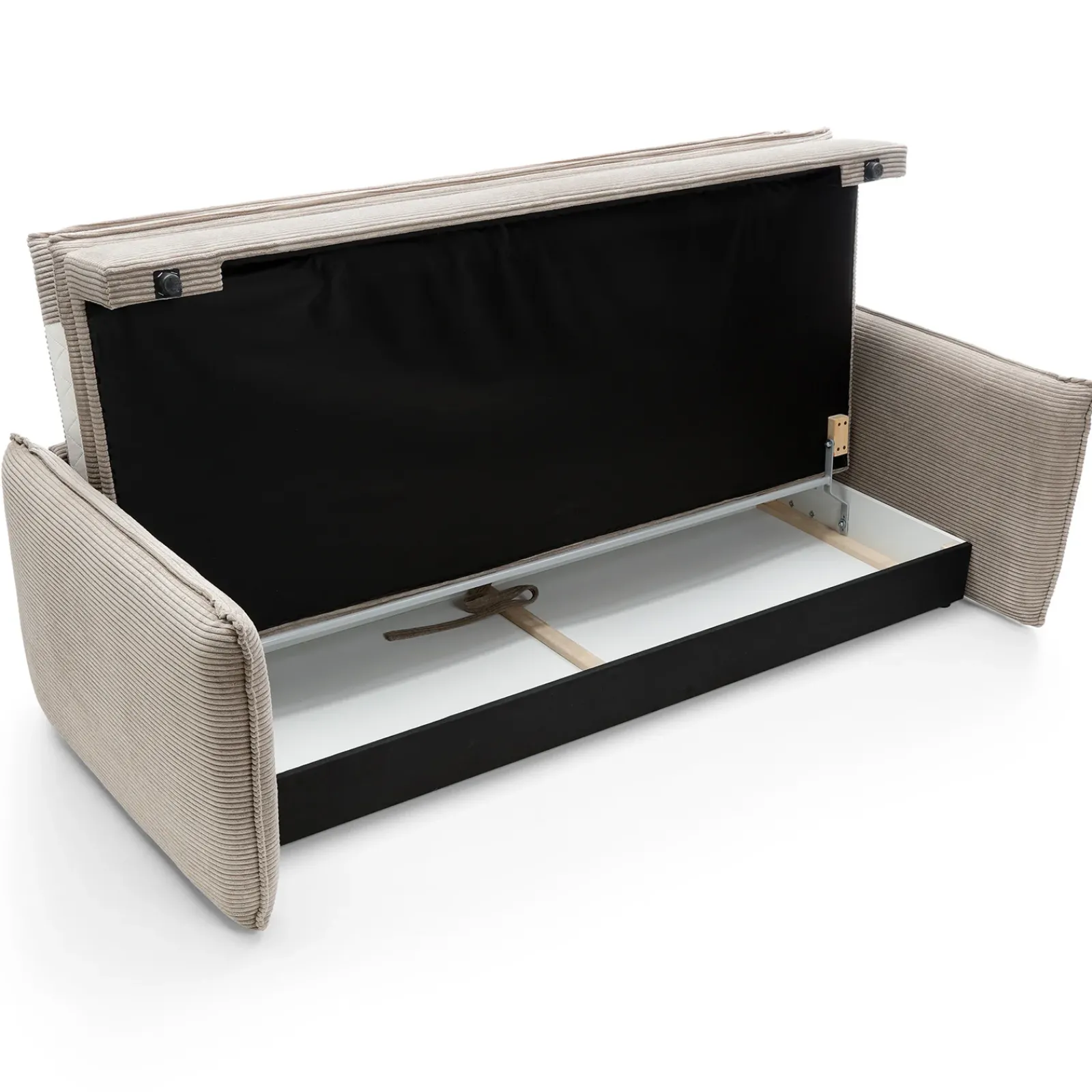 Garnero Arredamenti Divani Letto|Divani Letto-Divano letto 3 posti 229x103cm velluto a coste tortora Softure