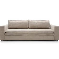 Garnero Arredamenti Divani Letto|Divani Letto-Divano letto 3 posti 244x95cm velluto a coste tortora Restful Velluto a Coste Poso Tortora