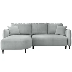 Garnero Arredamenti Divani Angolari|Divani Letto-Divano letto angolare 3 posti 244x165cm tessuto grigio Lollypop Tessuto Peluche Onega Grigio