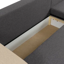 Garnero Arredamenti Divani Angolari|Divani Letto-Divano letto angolare 3 posti 237x139cm reversibile grigio beige Ponza Tessuto Treccia Fine Lux Grigio Beige