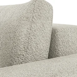 Garnero Arredamenti Divani Angolari|Divani Letto-Divano letto angolare 4 posti 285x188cm con contenitore Soft Tessuto Bouclé Beige Chiaro