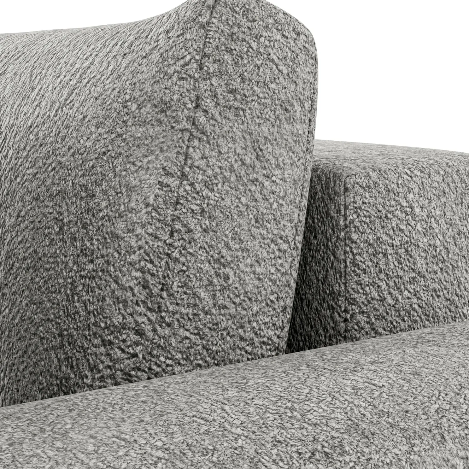 Garnero Arredamenti Divani Angolari|Divani Letto-Divano letto angolare 4 posti 285x188cm con contenitore Soft Tessuto Bouclé Grigio chiaro