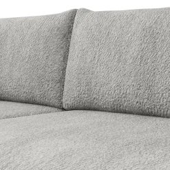 Garnero Arredamenti Divani Angolari|Divani Letto-Divano letto angolare 4 posti 285x188cm con contenitore Soft Tessuto Bouclé Grigio chiaro