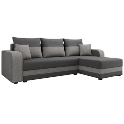 Garnero Arredamenti Divani Angolari|Divani Letto-Divano letto angolare 3 posti 237x139cm reversibile grigio Ponza Tessuto Treccia Fine Lux Grigio