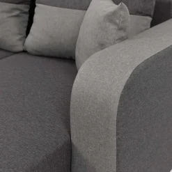 Garnero Arredamenti Divani Angolari|Divani Letto-Divano letto angolare 3 posti 237x139cm reversibile grigio Ponza Tessuto Treccia Fine Lux Grigio