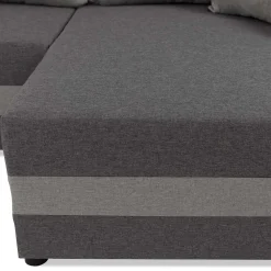 Garnero Arredamenti Divani Angolari|Divani Letto-Divano letto angolare 3 posti 237x139cm reversibile grigio Ponza Tessuto Treccia Fine Lux Grigio