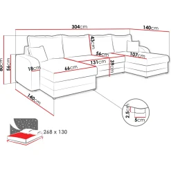 Garnero Arredamenti Divani Panoramici|Divani Angolari-Divano letto angolare 5 posti 304cm con contenitore velluto a coste senape Assunta Velluto Poso Senape