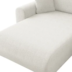 Garnero Arredamenti Divani Angolari|Divani Letto-Divano letto angolare 4 posti 285x188cm con contenitore a trama spessa bianco Soft Tessuto Flow a Trama Spessa Bianco