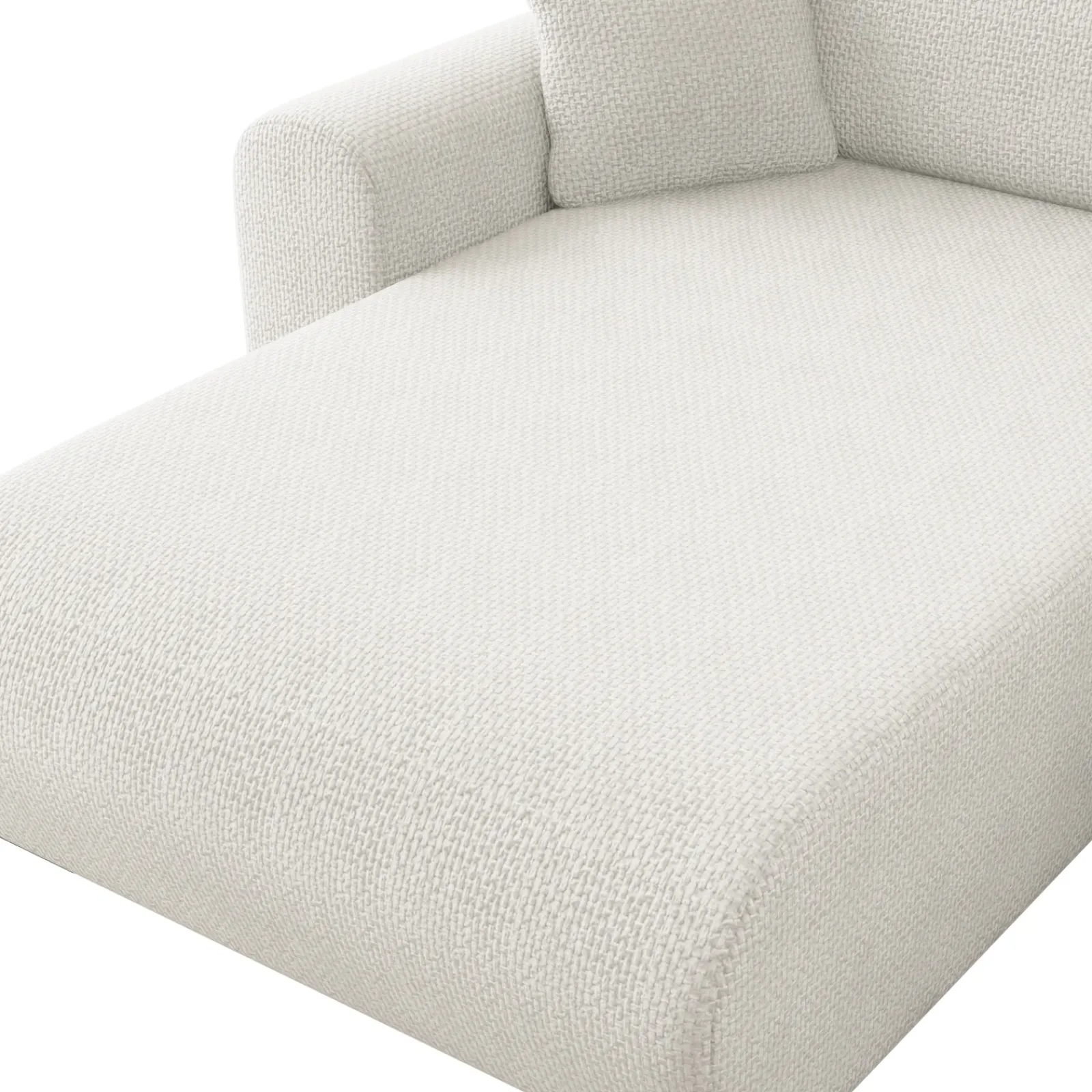 Garnero Arredamenti Divani Angolari|Divani Letto-Divano letto angolare 4 posti 285x188cm con contenitore a trama spessa bianco Soft Tessuto Flow a Trama Spessa Bianco