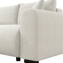 Garnero Arredamenti Divani Angolari|Divani Letto-Divano letto angolare 4 posti 285x188cm con contenitore a trama spessa bianco Soft Tessuto Flow a Trama Spessa Bianco