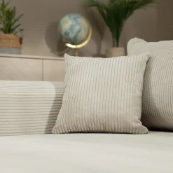 Garnero Arredamenti Divani Angolari|Divani Letto-Divano letto angolare 4 posti 285x188cm con contenitore tessuto velluto a coste beige Soft Velluto a Coste Poso Beige