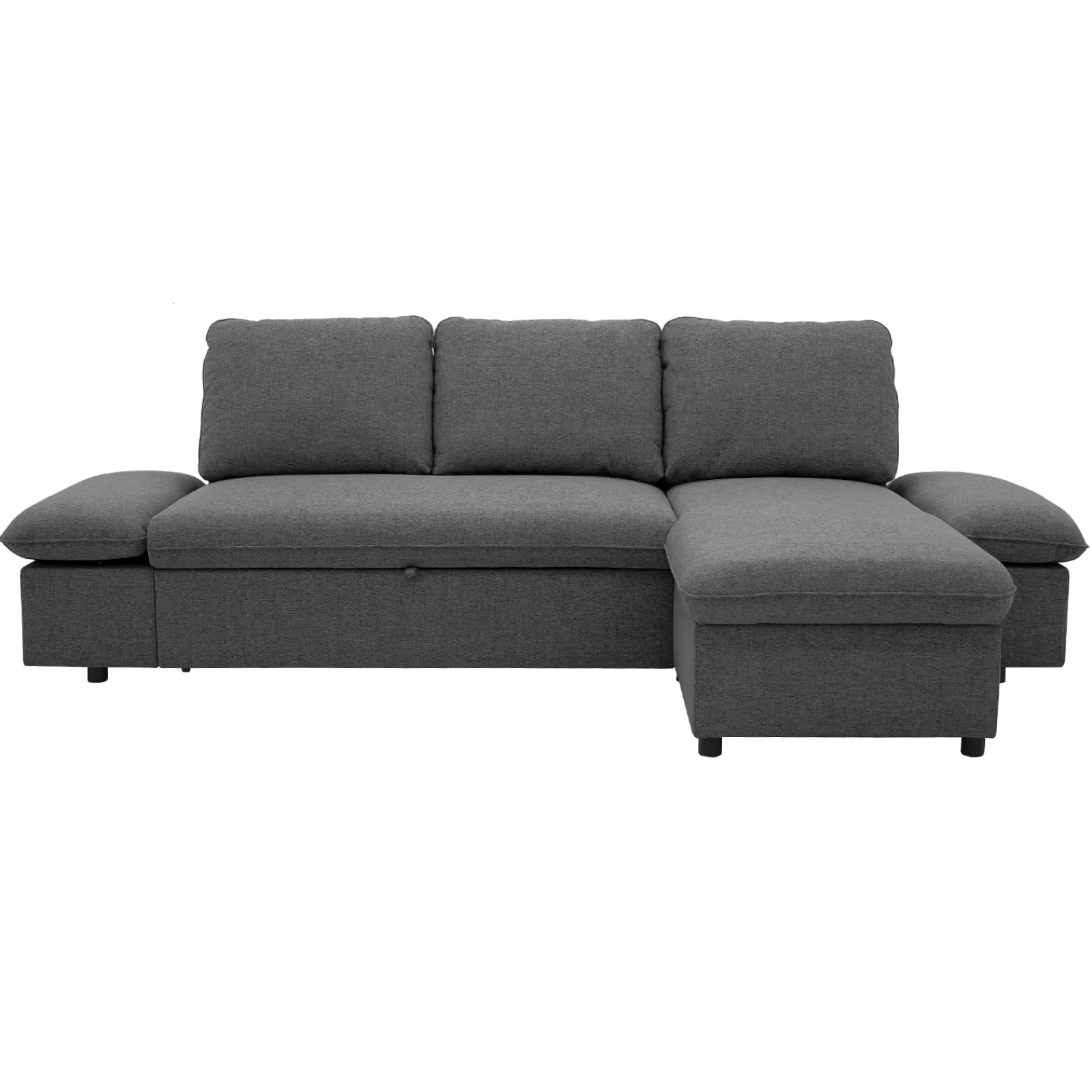 Garnero Arredamenti Divani Angolari|Divani Letto-Divano letto angolare 3 posti 260x148cm con contenitore antracite Arturo