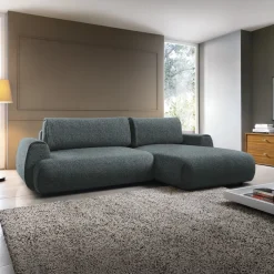 Garnero Arredamenti Divani Angolari|Divani Letto-Divano letto angolare destra 3 posti 270x167cm tessuto antracite Cloudify Tessuto Puente Antracite