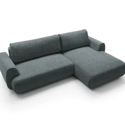 Garnero Arredamenti Divani Angolari|Divani Letto-Divano letto angolare destra 3 posti 270x167cm tessuto antracite Cloudify Tessuto Puente Antracite