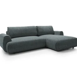 Garnero Arredamenti Divani Angolari|Divani Letto-Divano letto angolare destra 3 posti 270x167cm tessuto antracite Cloudify Tessuto Puente Antracite