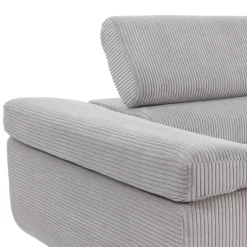 Garnero Arredamenti Divani Angolari|Divani Letto-Divano letto angolare destra imbottito 274x203cm velluto a coste grigio Bormio Velluto Poso Grigio