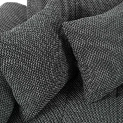 Garnero Arredamenti Divani Panoramici|Divani Angolari-Divano letto angolare destra 5 posti 350x205cm grigio scuro Agliana Tessuto Trama Fitta Grigio