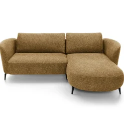 Garnero Arredamenti Divani Angolari|Divani Letto-Divano letto angolare destra 3 posti 260x180cm tessuto bouclè beige scuro Repose Tessuto Bouclè Blur Beige Scuro