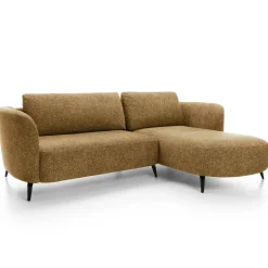 Garnero Arredamenti Divani Angolari|Divani Letto-Divano letto angolare destra 3 posti 260x180cm tessuto bouclè beige scuro Repose Tessuto Bouclè Blur Beige Scuro