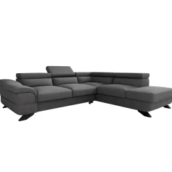 Garnero Arredamenti Divani Angolari|Divani Letto-Divano letto angolare destro 5 posti 272x219cm tessuto antracite Lumma