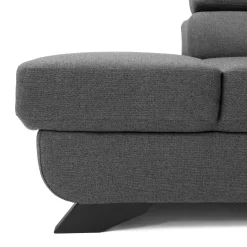 Garnero Arredamenti Divani Angolari|Divani Letto-Divano letto angolare destro 5 posti 272x219cm tessuto antracite Lumma