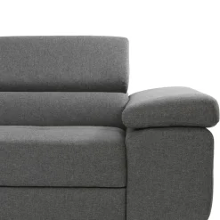 Garnero Arredamenti Divani Angolari|Divani Letto-Divano letto angolare destra imbottito 274x203cm grigio Bormio Tessuto Vellutato Manila Grigio