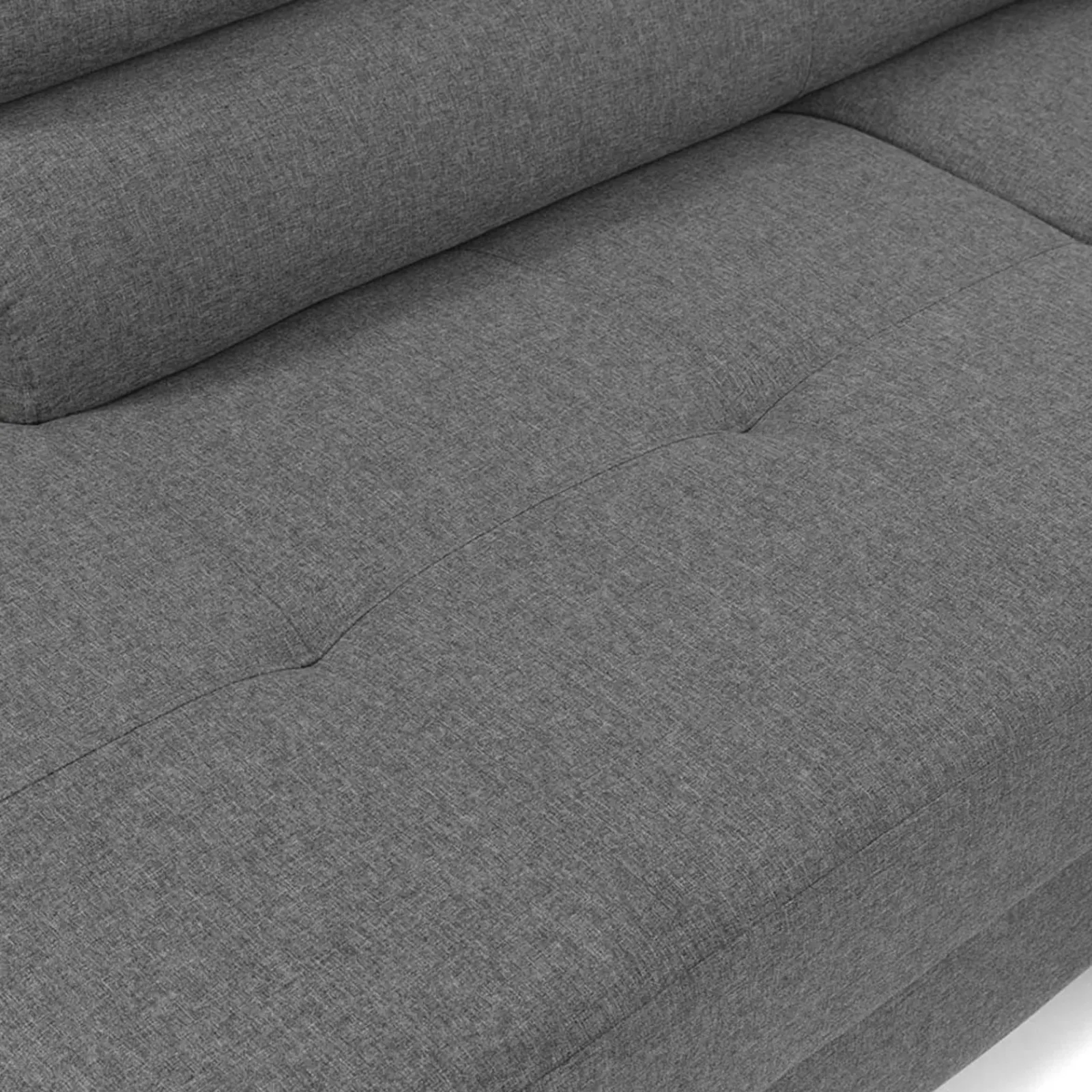 Garnero Arredamenti Divani Angolari|Divani Letto-Divano letto angolare destra imbottito 274x203cm grigio Bormio Tessuto Vellutato Manila Grigio