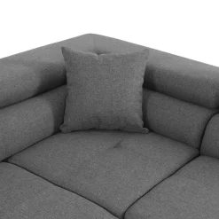 Garnero Arredamenti Divani Angolari|Divani Letto-Divano letto angolare destra imbottito 274x203cm grigio Bormio Tessuto Vellutato Manila Grigio