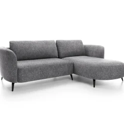 Garnero Arredamenti Divani Angolari|Divani Letto-Divano letto angolare destra 3 posti 260x180cm tessuto bouclè grigio Repose Tessuto Bouclè Blur Grigio