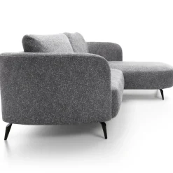 Garnero Arredamenti Divani Angolari|Divani Letto-Divano letto angolare destra 3 posti 260x180cm tessuto bouclè grigio Repose Tessuto Bouclè Blur Grigio