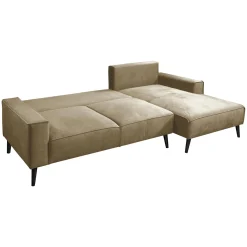 Garnero Arredamenti Divani Angolari|Divani Letto-Divano letto angolare destro 3 posti 260x161cm tessuto beige Pluf