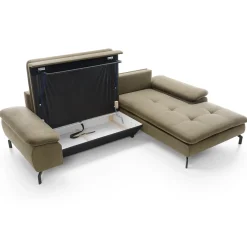 Garnero Arredamenti Divani Angolari|Divani Letto-Divano letto angolare destra 3 posti 265x170cm tessuto beige Chillax