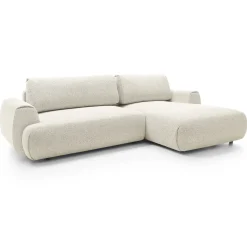 Garnero Arredamenti Divani Angolari|Divani Letto-Divano letto angolare destra 3 posti 270x167cm tessuto bianco Cloudify Tessuto Puente Bianco