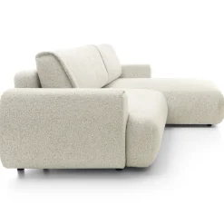 Garnero Arredamenti Divani Angolari|Divani Letto-Divano letto angolare destra 3 posti 270x167cm tessuto bianco Cloudify Tessuto Puente Bianco