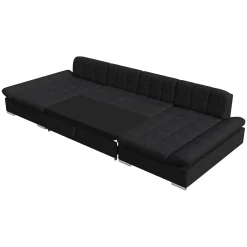 Garnero Arredamenti Divani Angolari|Divani Letto-Divano letto angolare moderno design 360x160cm nero Carpiano
