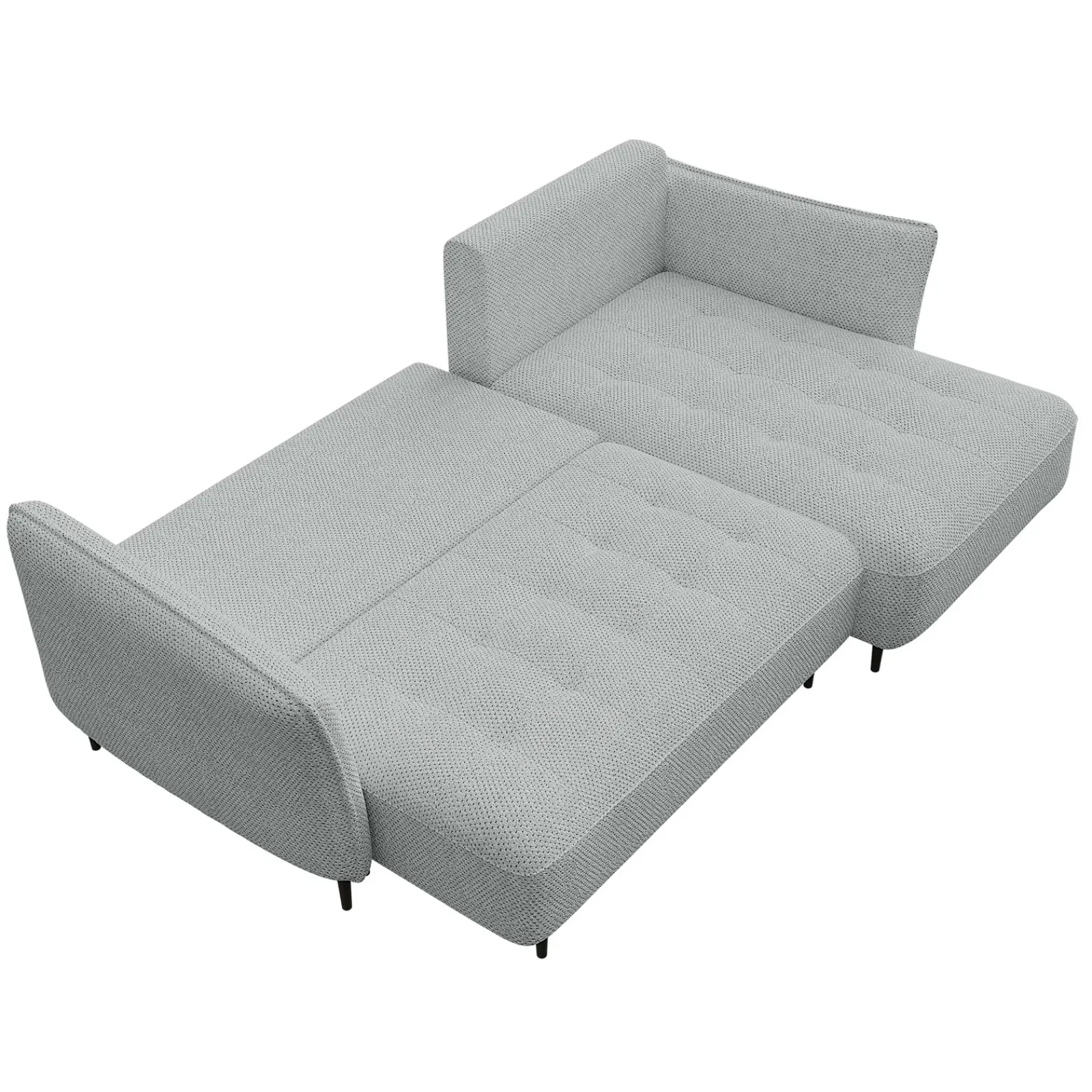 Garnero Arredamenti Divani Angolari|Divani Letto-Divano letto angolare sinistro 3 posti 276x158cm tessuto grigio Angle Tessuto Peluche Onega Grigio