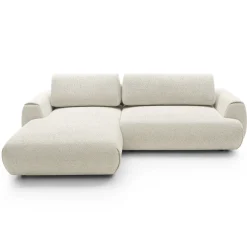 Garnero Arredamenti Divani Angolari|Divani Letto-Divano letto angolare sinistra 3 posti 270x167cm tessuto bianco Cloudify Tessuto Puente Bianco