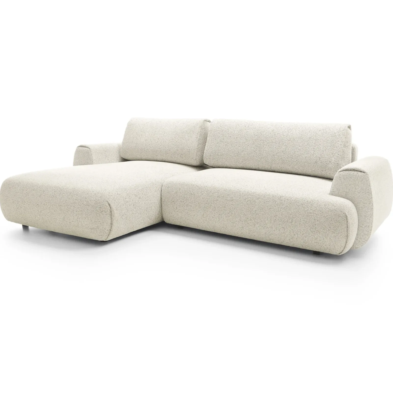 Garnero Arredamenti Divani Angolari|Divani Letto-Divano letto angolare sinistra 3 posti 270x167cm tessuto bianco Cloudify Tessuto Puente Bianco