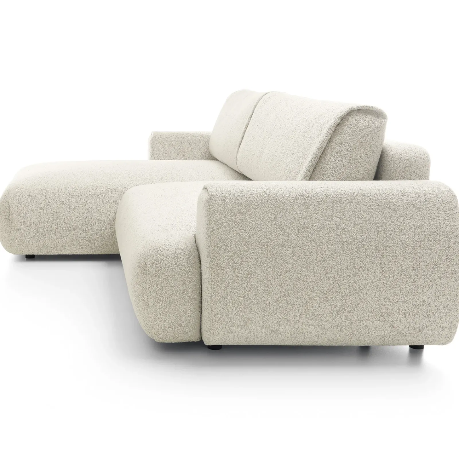 Garnero Arredamenti Divani Angolari|Divani Letto-Divano letto angolare sinistra 3 posti 270x167cm tessuto bianco Cloudify Tessuto Puente Bianco