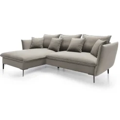 Garnero Arredamenti Divani Angolari|Divani Letto-Divano letto angolare sinistro 3 posti 258x167cm tessuto beige Lushify Tessuto Riviera Vellutato Beige