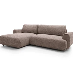 Garnero Arredamenti Divani Angolari|Divani Letto-Divano letto angolare sinistra 3 posti 270x167cm tessuto rosa Cloudify Tessuto Puente Rosa