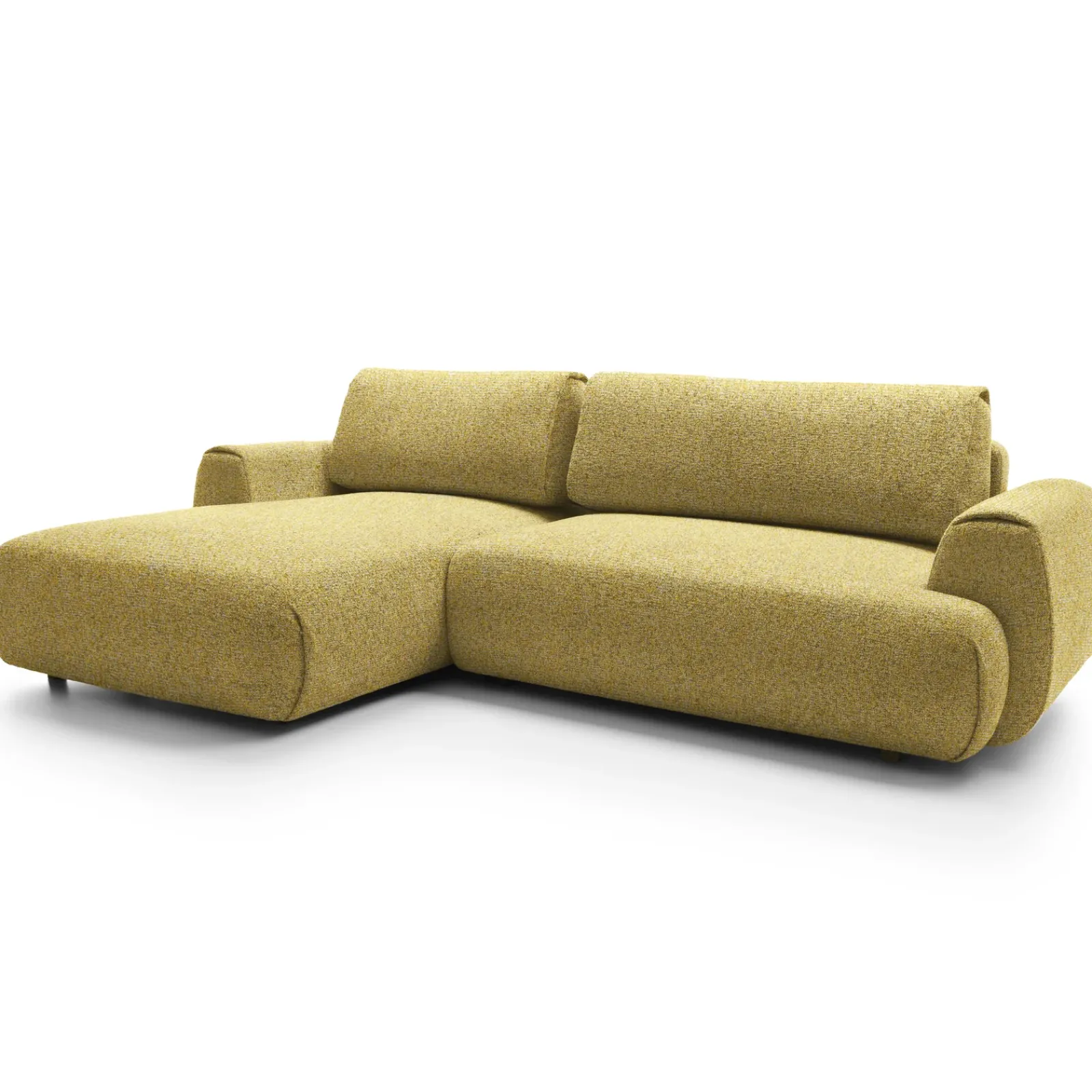 Garnero Arredamenti Divani Angolari|Divani Letto-Divano letto angolare sinistra 3 posti 270x167cm tessuto giallo Cloudify Tessuto Puente Giallo