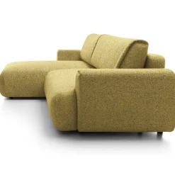 Garnero Arredamenti Divani Angolari|Divani Letto-Divano letto angolare sinistra 3 posti 270x167cm tessuto giallo Cloudify Tessuto Puente Giallo