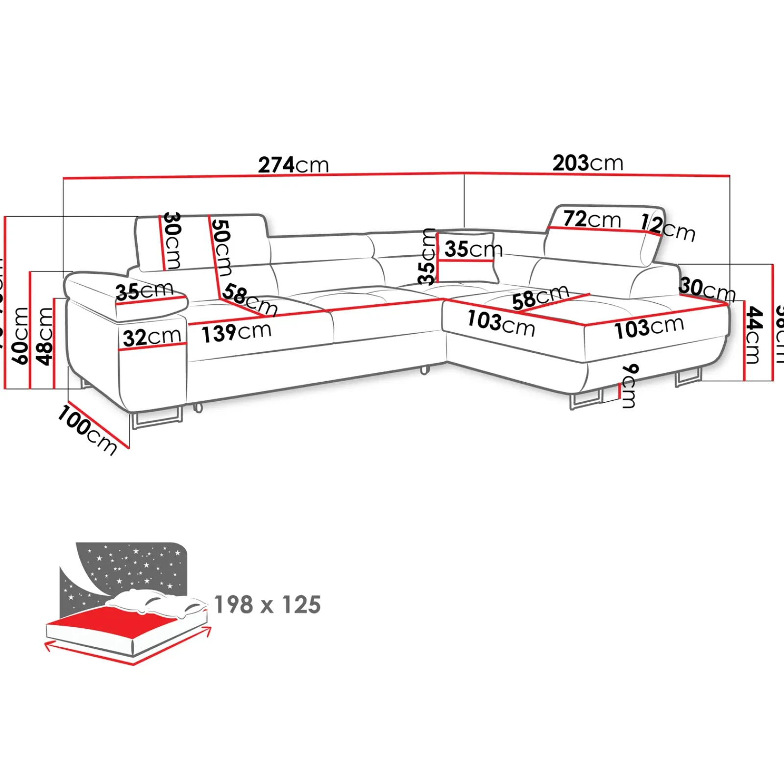 Garnero Arredamenti Divani Angolari|Divani Letto-Divano letto angolare sinistra imbottito 274x203cm verde Bormio Tessuto Vellutato Manila Verde