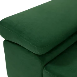 Garnero Arredamenti Divani Angolari|Divani Letto-Divano letto angolare sinistra imbottito 274x203cm verde Bormio Tessuto Vellutato Manila Verde