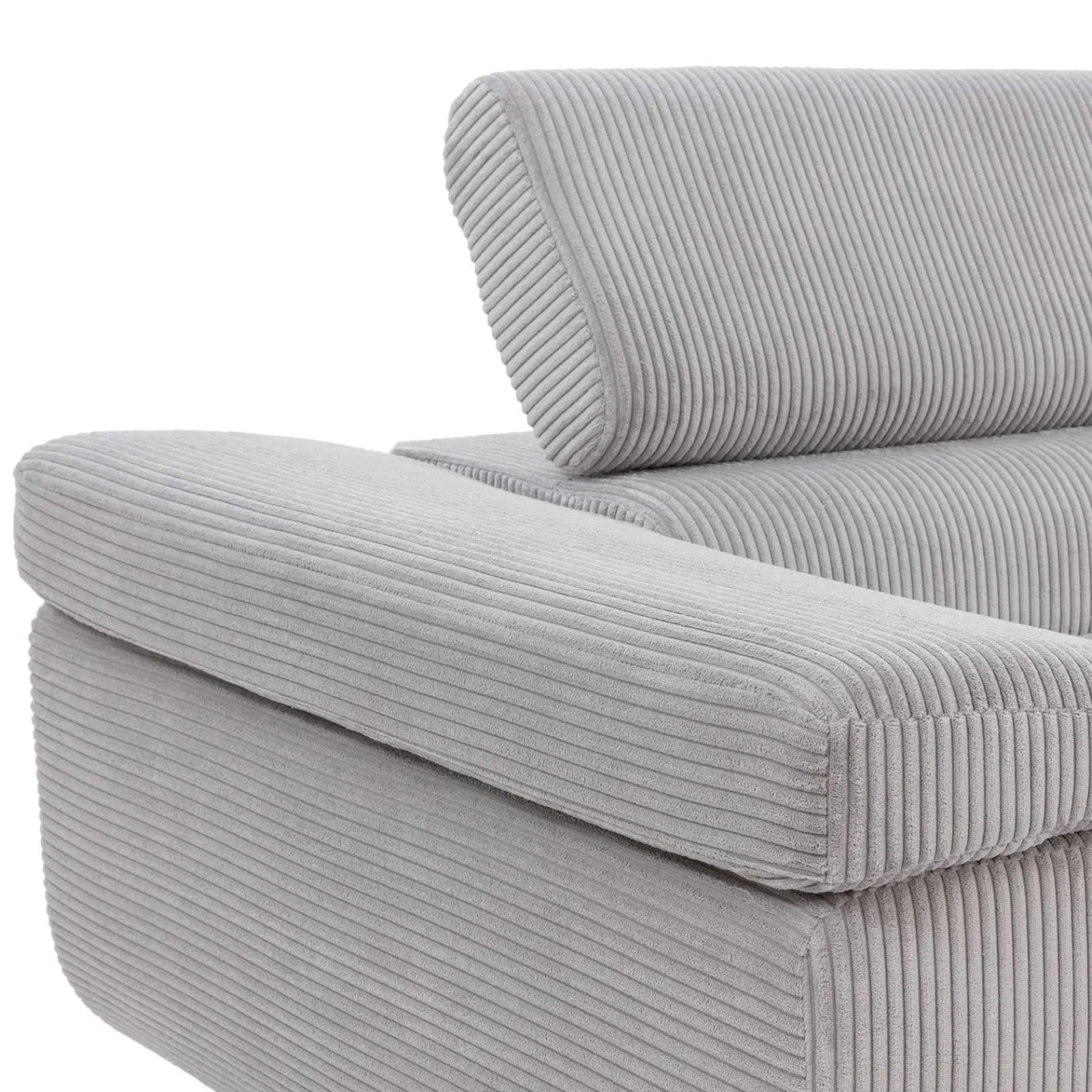 Garnero Arredamenti Divani Angolari|Divani Letto-Divano letto angolare sinistra imbottito 274x203cm velluto a coste grigio Bormio Velluto Poso Grigio